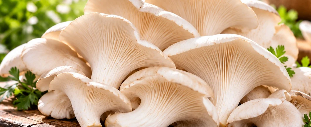 Fresh oyster mushrooms ready for delivery