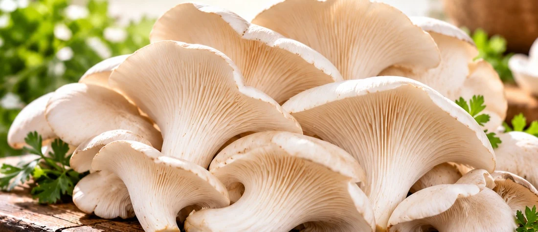 Fresh oyster mushrooms